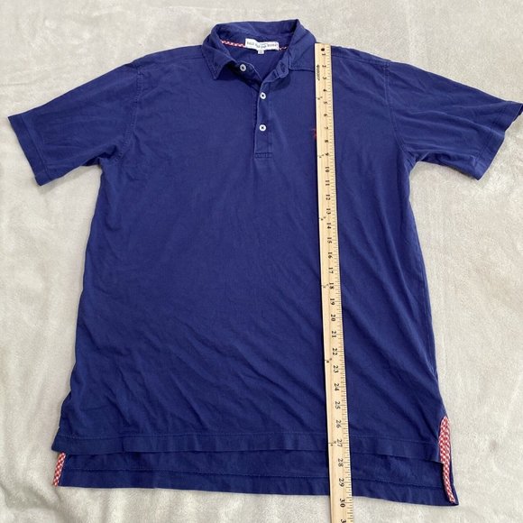 Bald Head Blues Shirt Men's Medium Blue Pima Cotton‎ Golf Polo Casual Preppy GUC - Picture 4 of 7